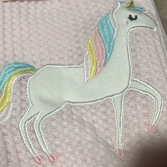Pink Unicorn Baby Blanket - Picture 2 of 5